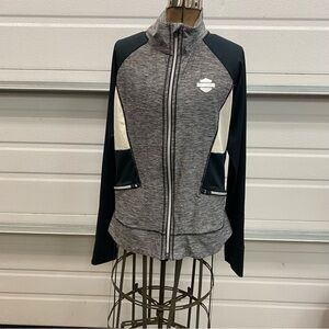 Women’s Harley Davidson Zip Up Performance Sweatshirt Athletic Top XL